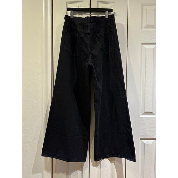 NWT Universal Thread Black Mid Rise Super Wide Leg Jeans Rigid Nonstretch 14 - Picture 7 of 11
